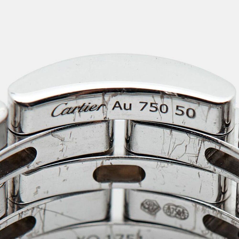 Cartier Maillon Panthere Diamonds 18K White Gold Ring 52 - Picture 5 of 7